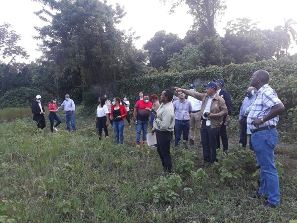 CODIA-central visita Bonao en saneamiento de terrenos para delegación